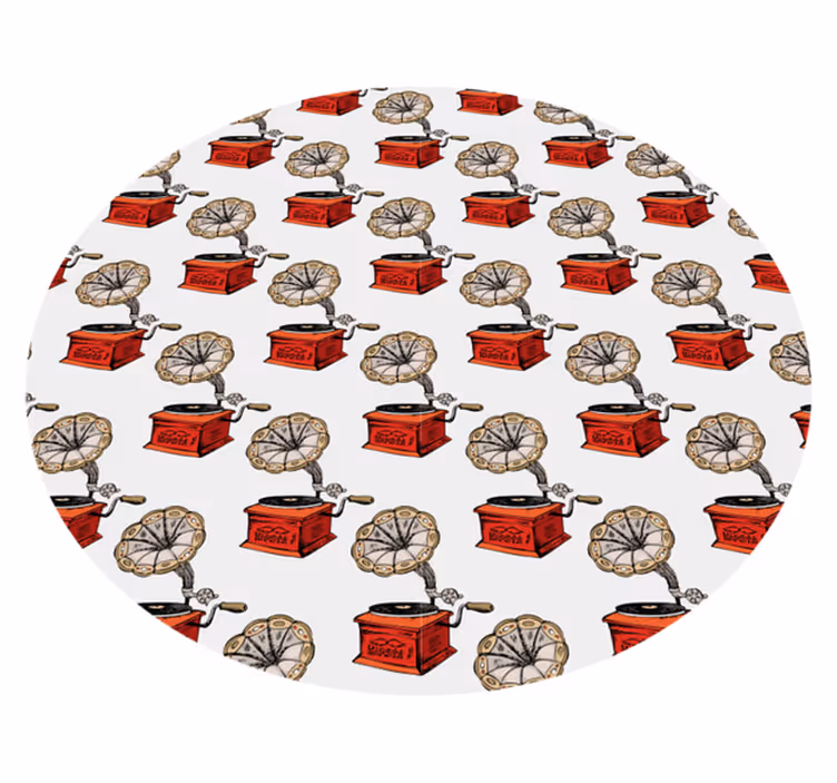 Texture rug retro music boxes - TenStickers