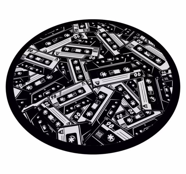 Kids rug retro cassette tape design - TenStickers