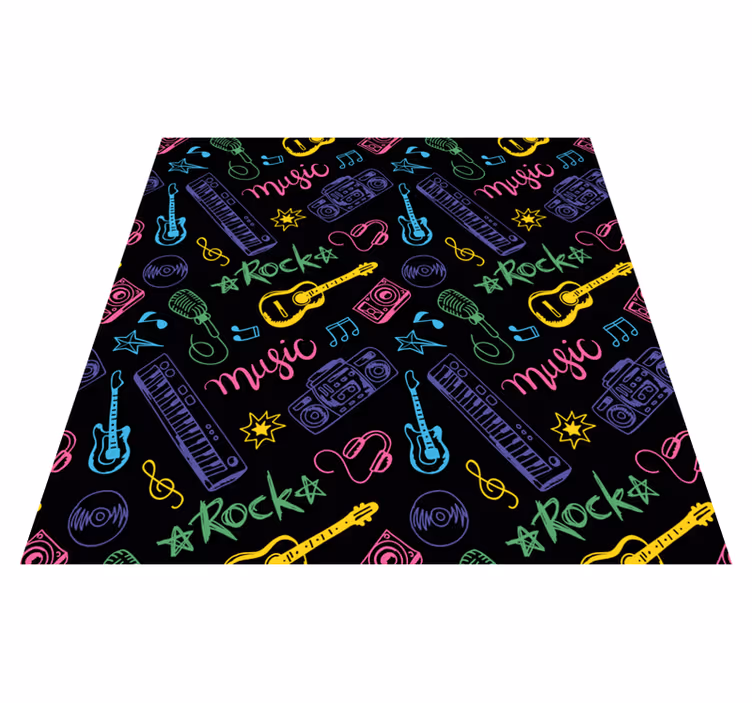 Colorful Music Theme kids rug - TenStickers