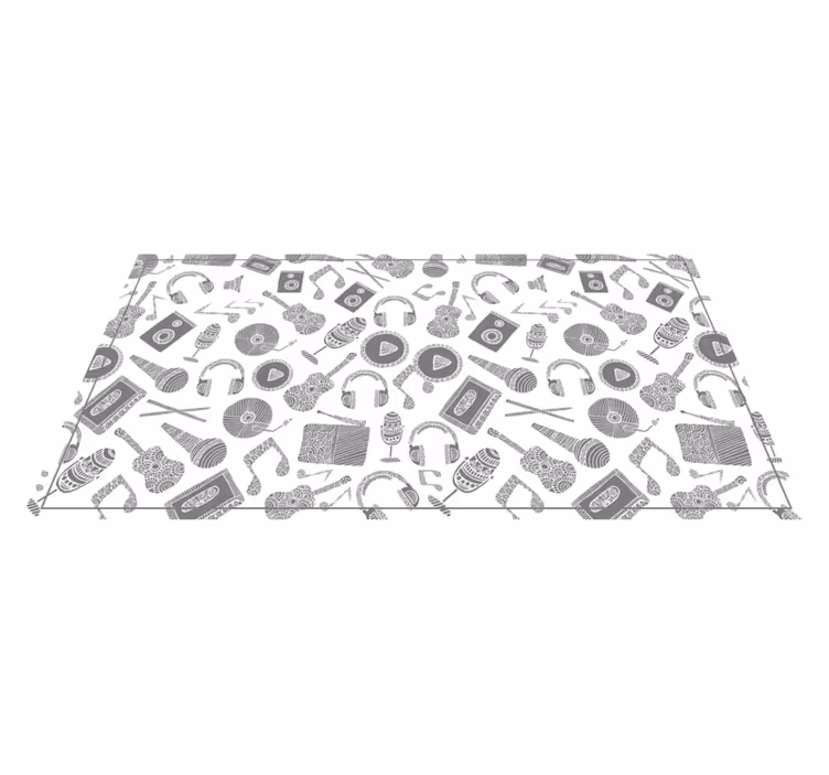 Musical Elements Pattern kids rug - TenStickers