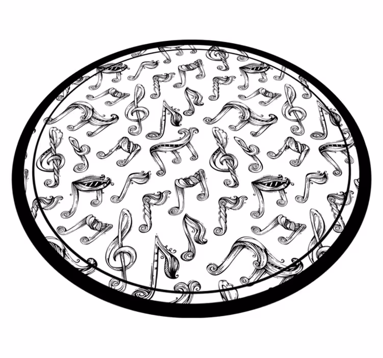 Musical Notation Pattern teenage bedroom rug - TenStickers