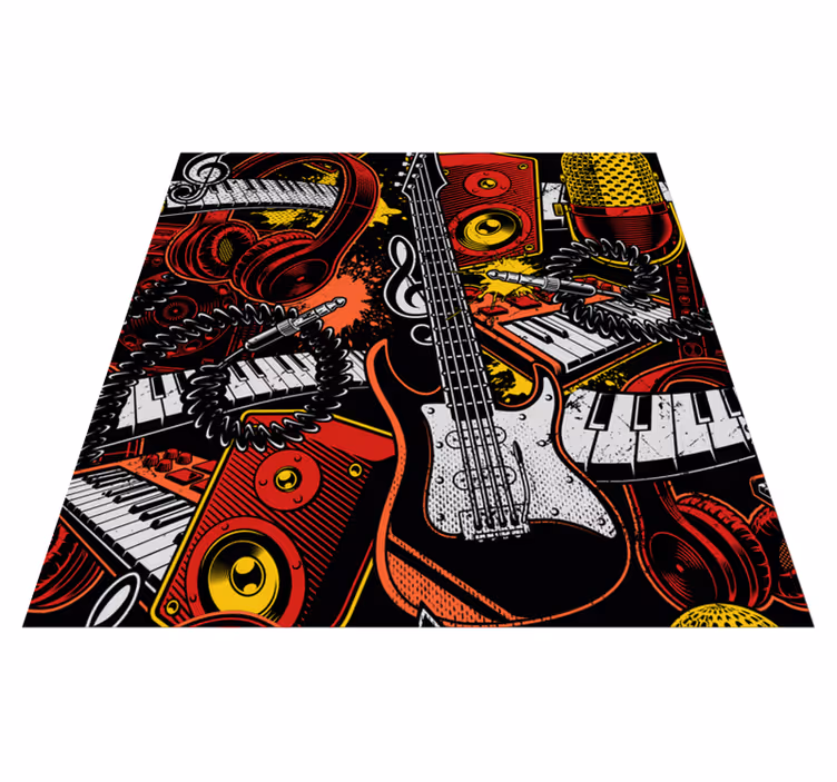 Event carpet musical elements display - TenStickers