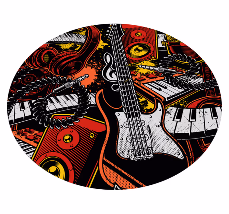 Kids rug musical instruments fun - TenStickers