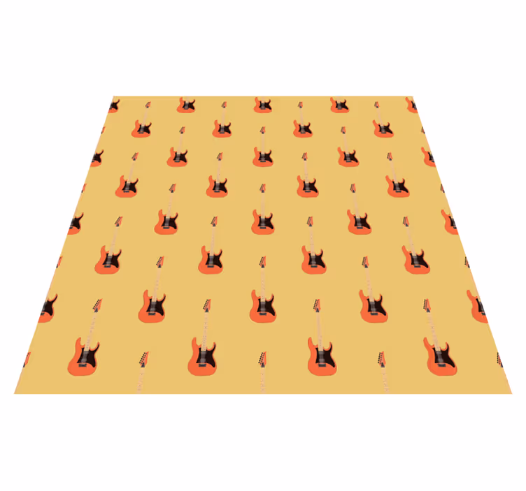 Electric Guitar Focal teenage bedroom rug - TenStickers