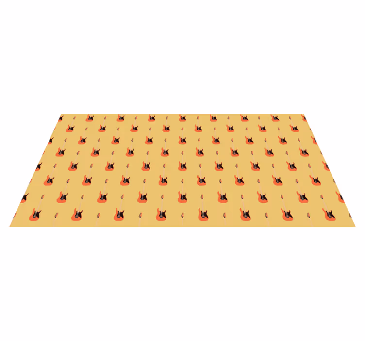 Rocking Guitar Pattern teenage bedroom rug - TenStickers