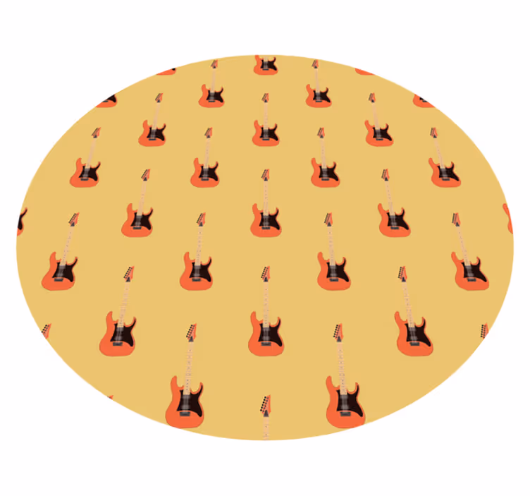Kids rug with guitar design - TenStickers