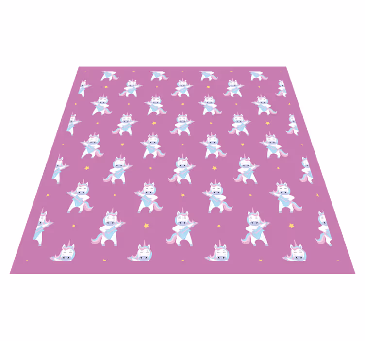 Whimsical Unicorn Motif kids rug - TenStickers