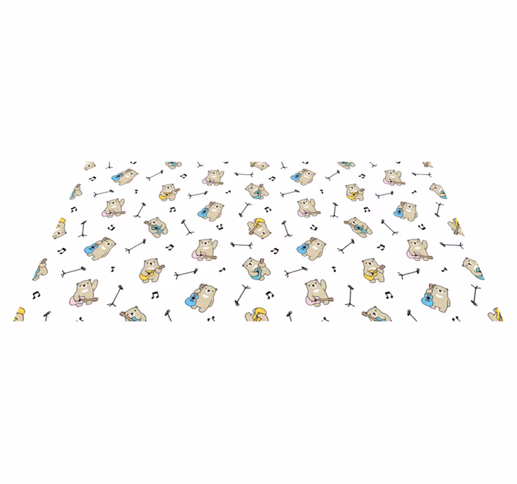 Musical Bears Theme nursery rug - TenStickers