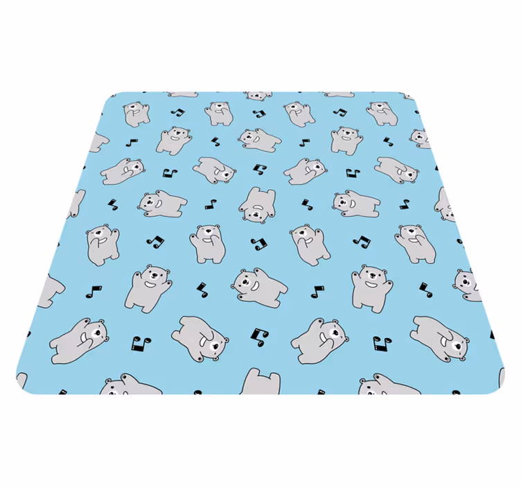 Adorable Bear Figures nursery rug - TenStickers