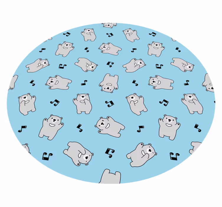Cheerful Bear Characters nursery rug - TenStickers