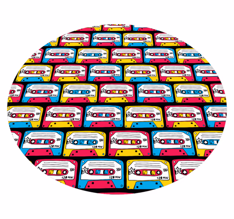 Vintage rug lively cassette tapes - TenStickers
