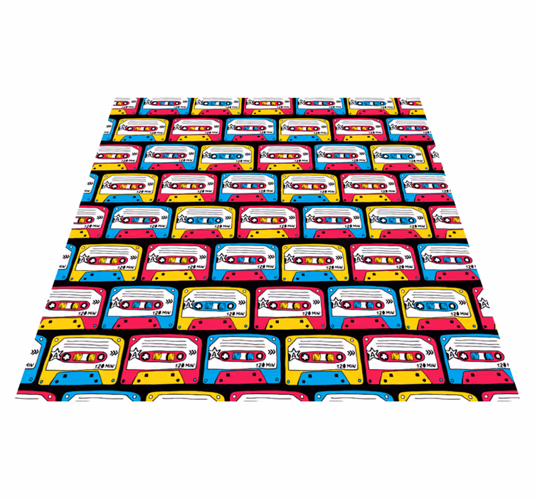 Texture rug retro audio cassettes - TenStickers
