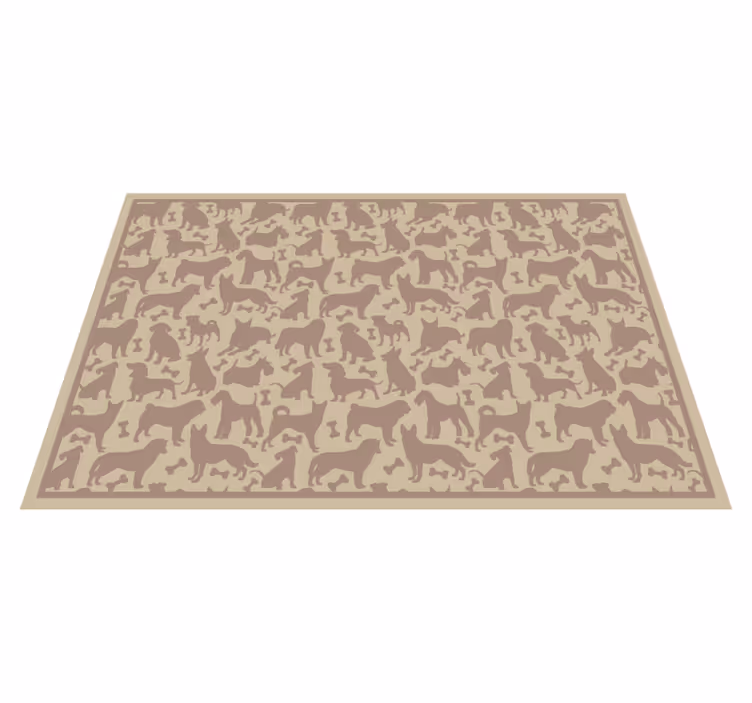 Dog Silhouettes Pattern animal print rug - TenStickers