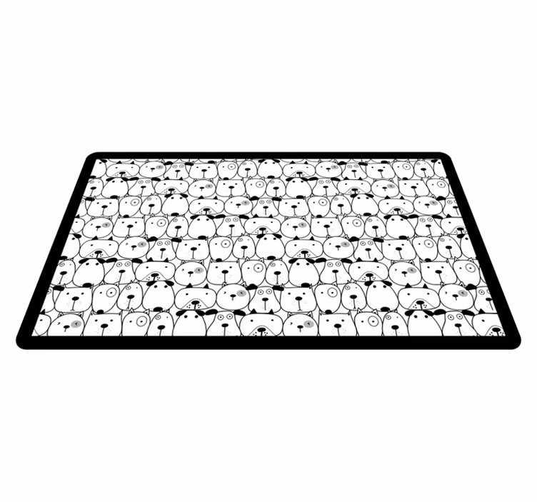 Adorable Creature Visages animal mat - TenStickers