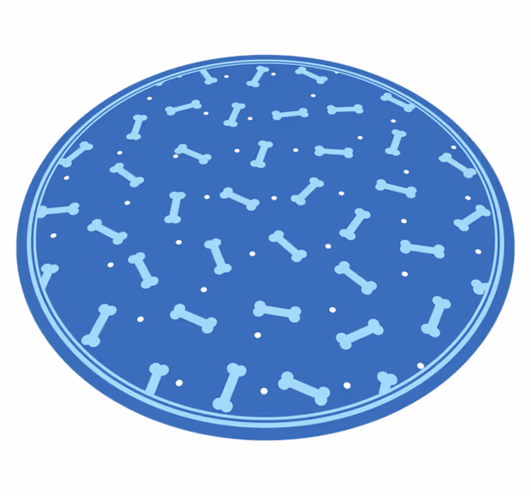 Bone Pattern Play circular rug - TenStickers