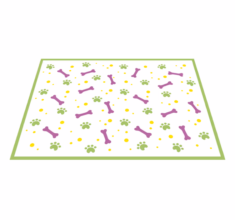 Kids rug paw print adventure - TenStickers