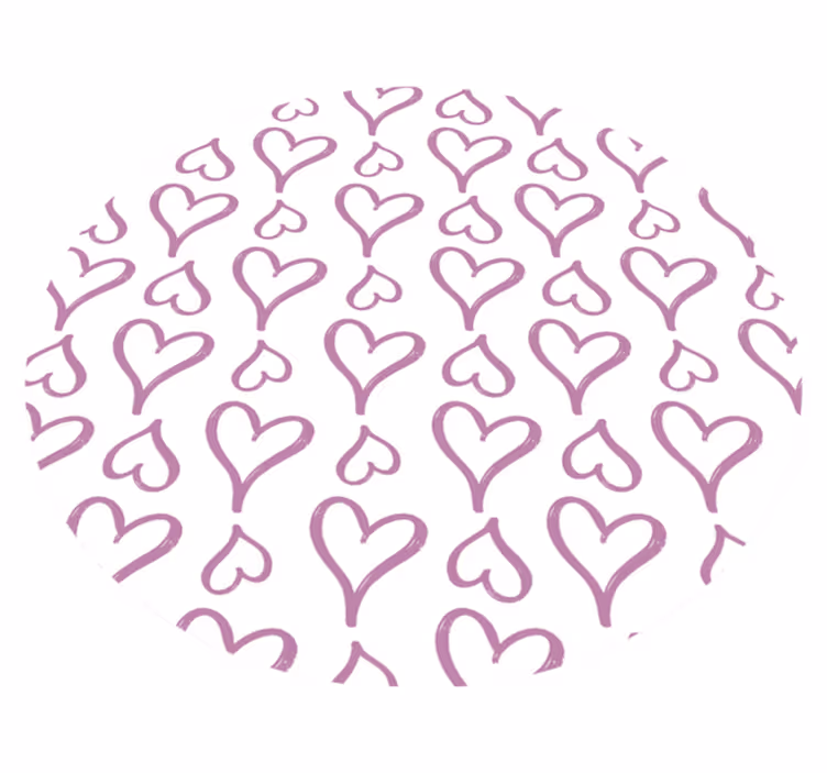 Pink heart pattern texture rug - TenStickers