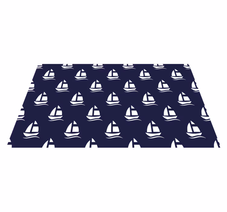 Sailboat Pattern kids rug - TenStickers