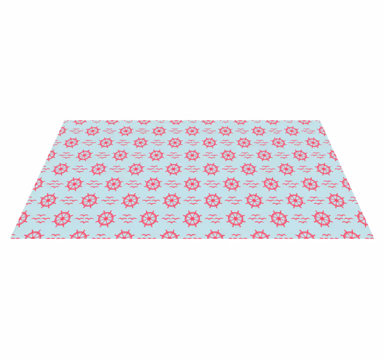 Nautical steering wheels kids rug - TenStickers