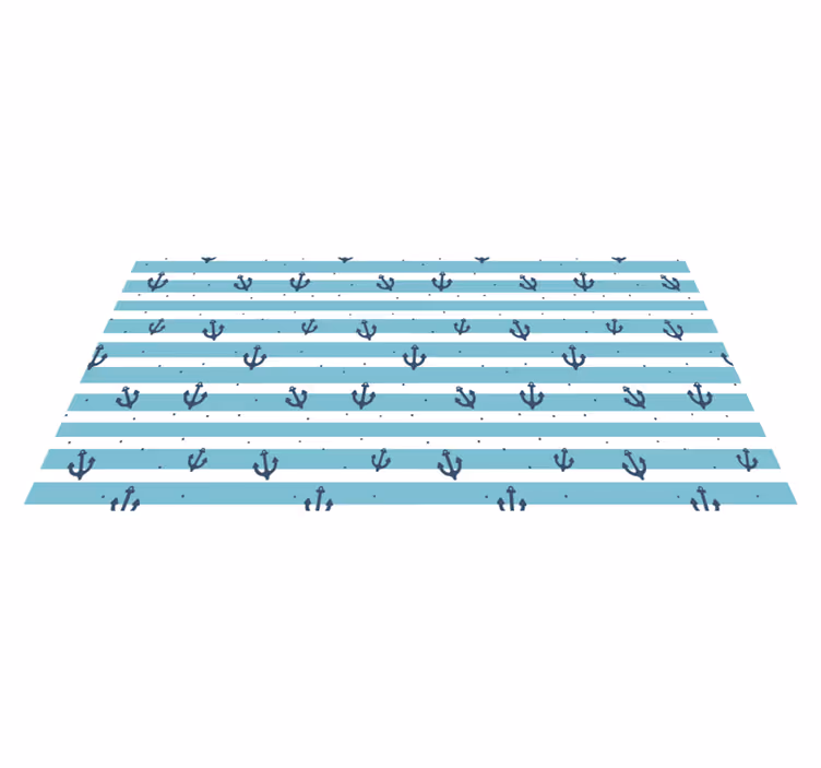 Kids rug with nautical anchor design - TenStickers