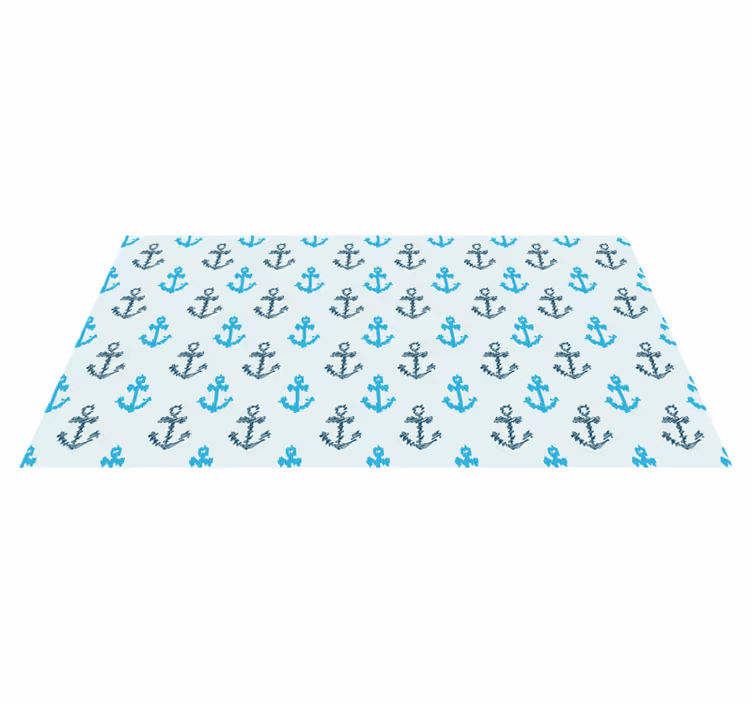 Anchor Pattern bathroom mat - TenStickers
