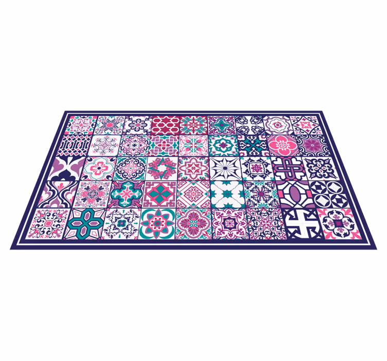 Vibrant Tile Motifs tile carpet - TenStickers