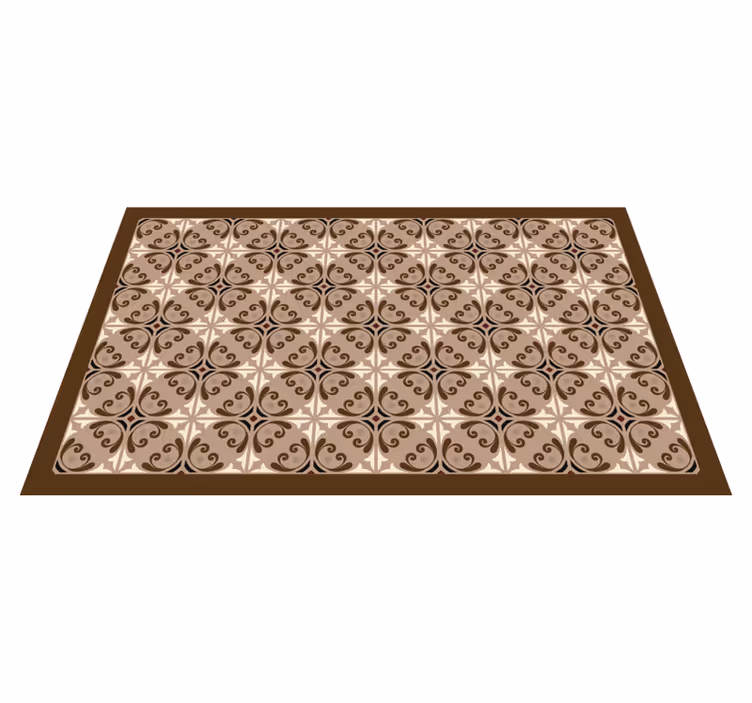 Brown vintage spanish bathroom flooring - TenStickers