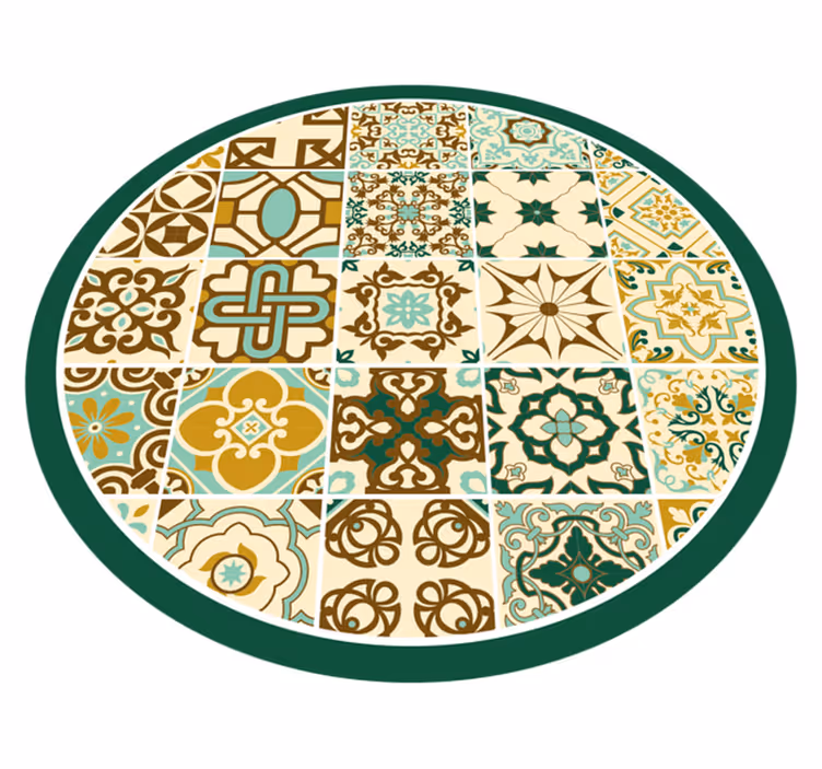 Vintage Patterns tile carpet - TenStickers