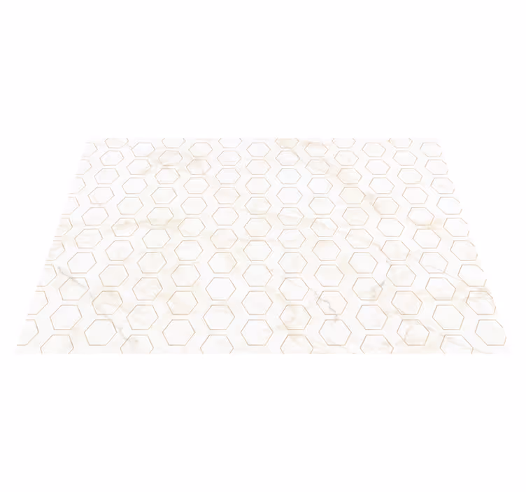 Marble rug with hexagon marble design - TenStickers
