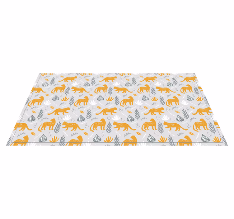 Wildlife cats pattern animal mat - TenStickers