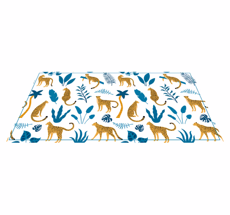 Tropical Leopard Pattern nursery rug - TenStickers