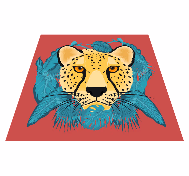 Wild Cat Portrait animal mat - TenStickers