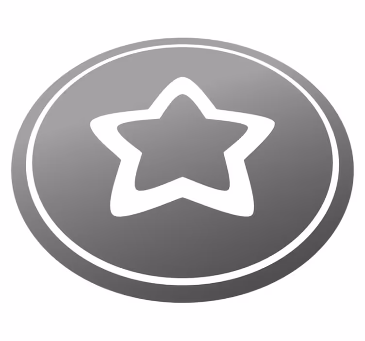 Star rug with elegant grey design - TenStickers