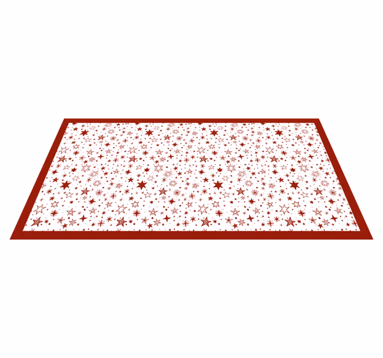 Red starry night star rug - TenStickers
