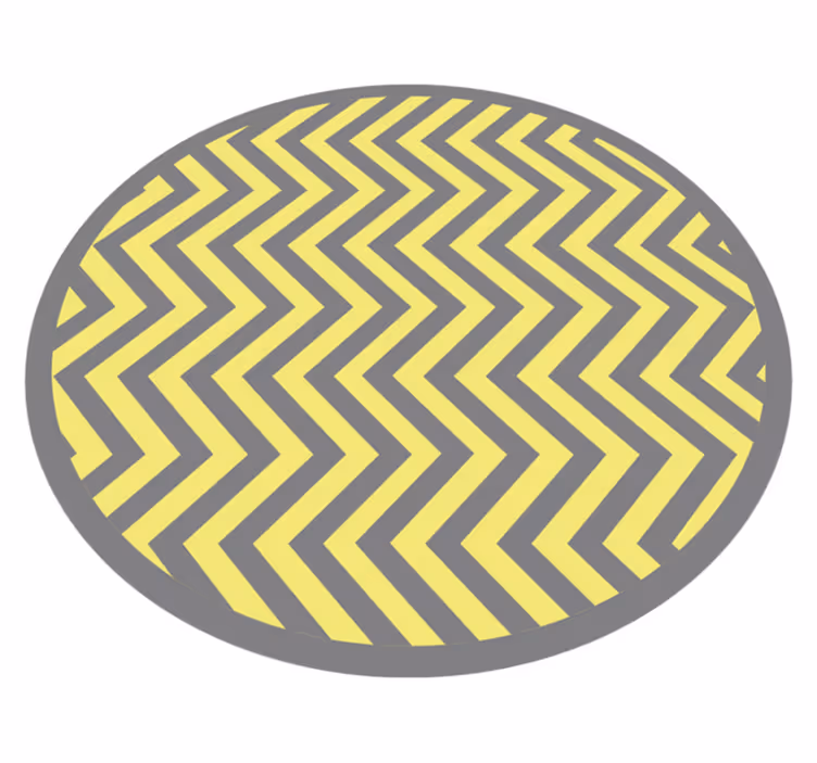 Geometric rug in grey and yellow chevron - TenStickers