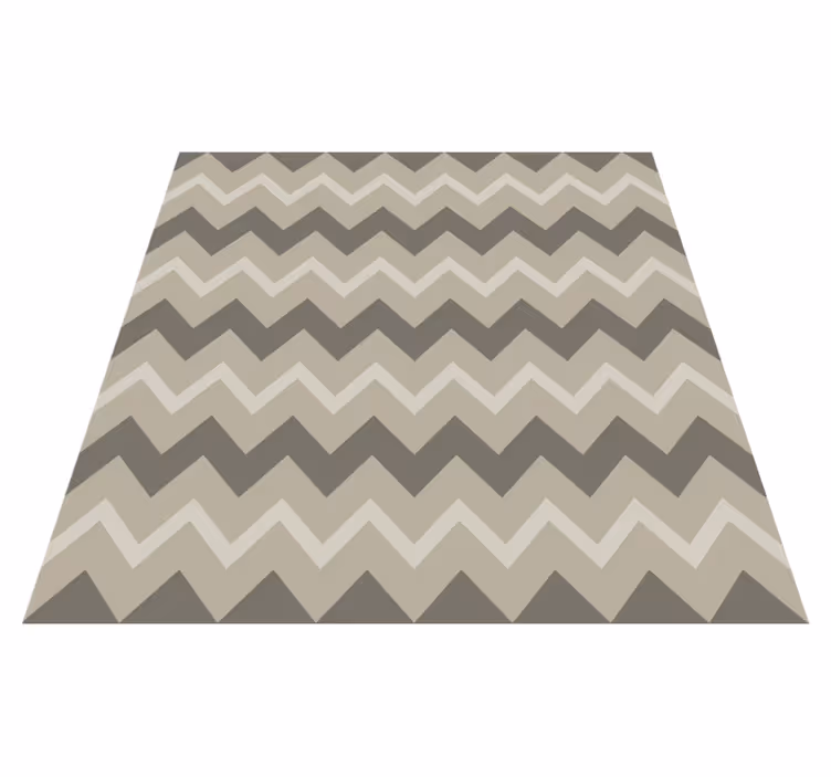 Stripes rug in brown chevron pattern - TenStickers
