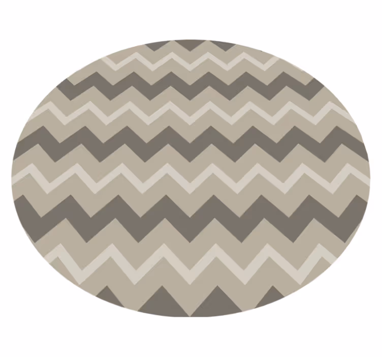 Circular beige pattern bathroom mat - TenStickers