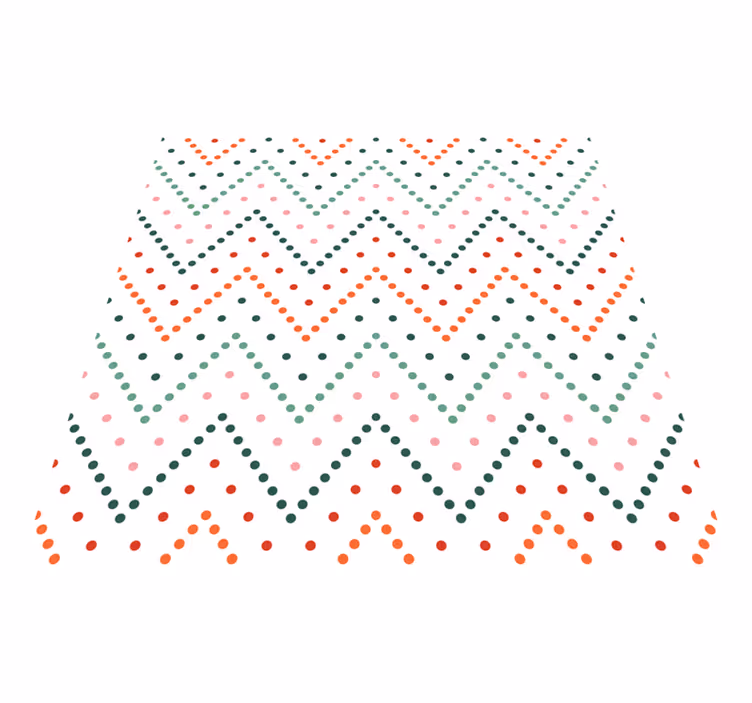 Colorful Chevron Pattern kids rug - TenStickers