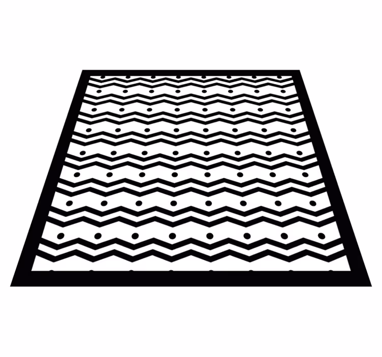 Zigzag concept stripes rug - TenStickers