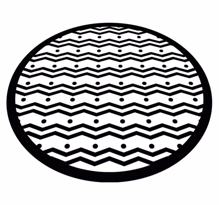 Wavy Dot Pattern geometric rug - TenStickers