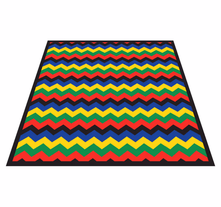Lively Zigzag Element geometric rug - TenStickers