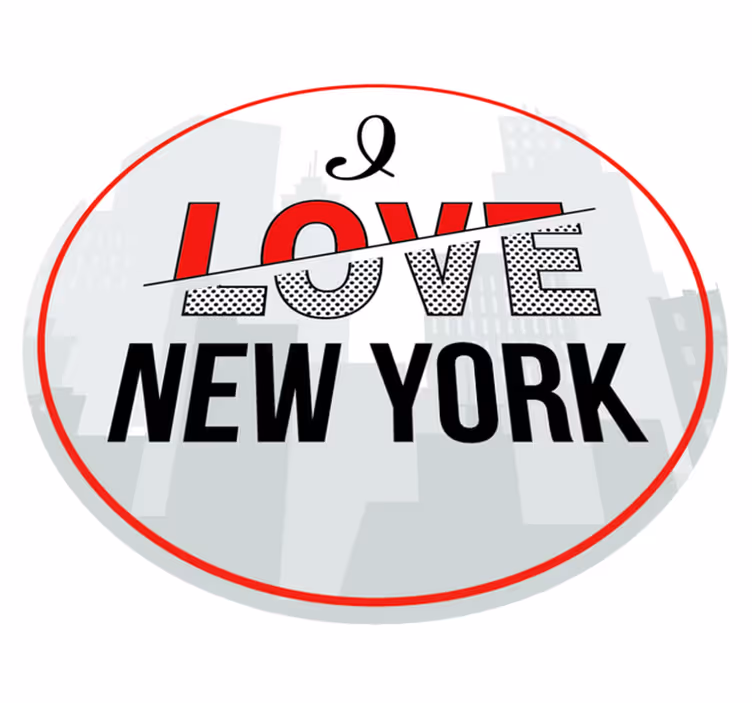 I LOVE NEW YORK quote rug - TenStickers