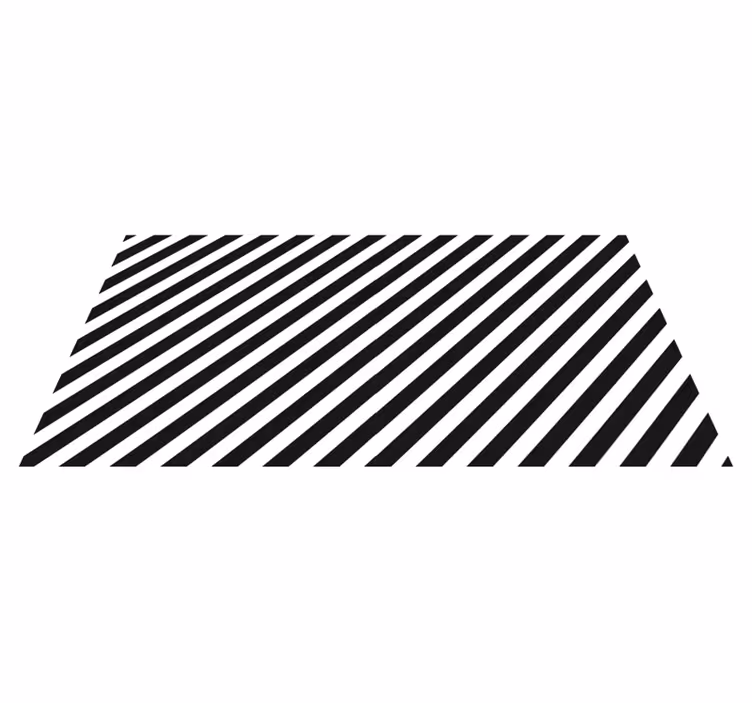 Stripes rug in contrasting black and white - TenStickers