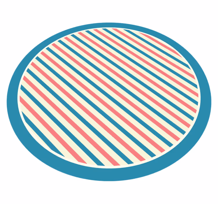 Stripes rug with circular diagonal pattern - TenStickers