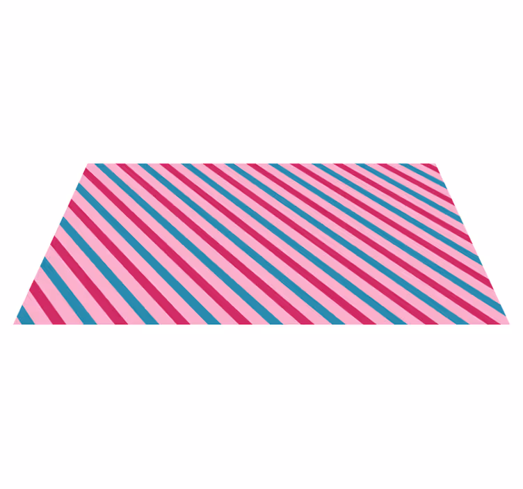 Stripes rug in blue and pink diagonals - TenStickers