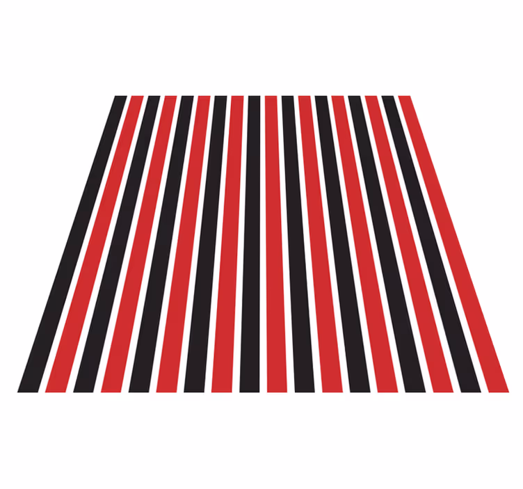 Stripes rug in vertical red and black - TenStickers