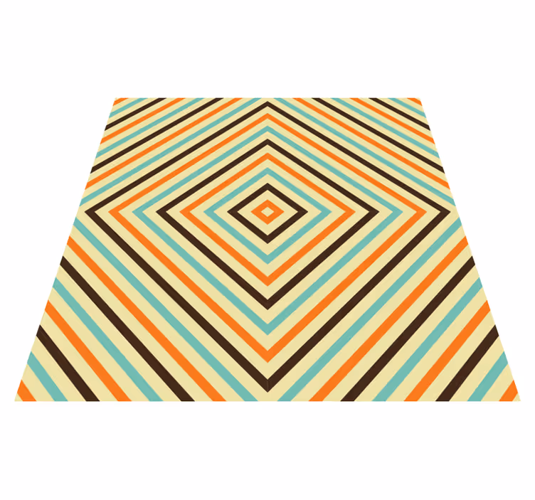Diamond Patterned Lines geometric rug - TenStickers