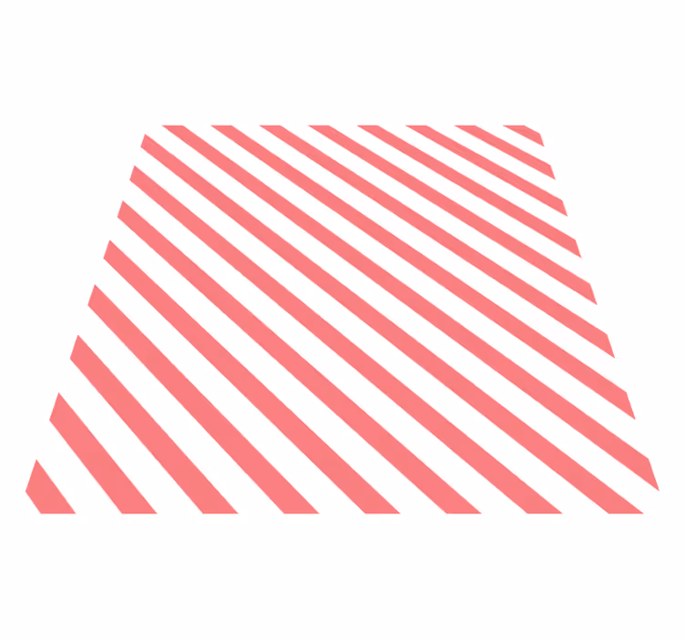 Pink and white pattern stripes rug - TenStickers