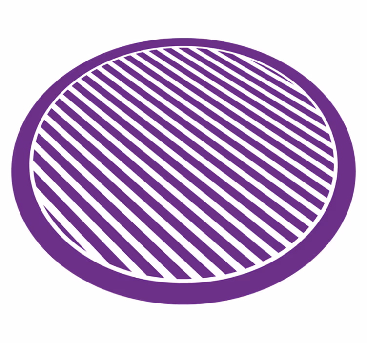 Stripes rug in purple shades circle - TenStickers