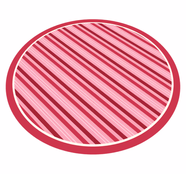 Pink Striped Elegance kids carpet - TenStickers